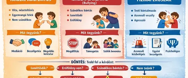 Konfliktus, zaklatás vagy fizikai erőszak az iskolában – mi a különbség?